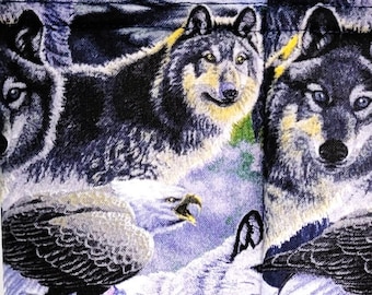 Wolves Eagles Mountains Wolf Pack Outdoors Themed Padded Seat Belt Cozy Cover Gift Set - Use on Backpacks, Totes & More! Birthday