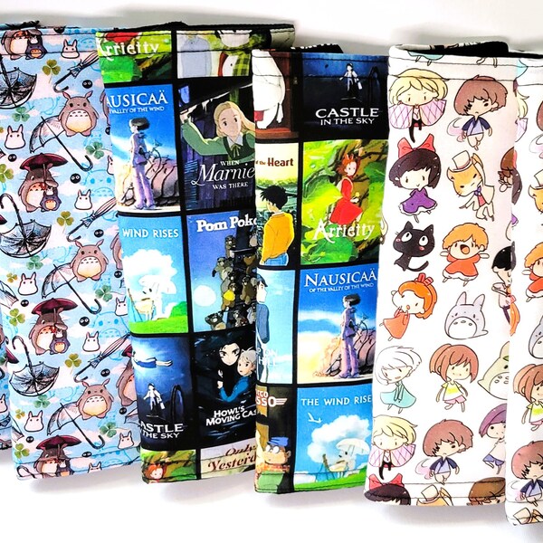 Japanese Anime Themed Padded Seat Belt Cozy Cover Gift Set * Use on Backpacks, Handbags & More! * Birthday Thank You * Teens Kids