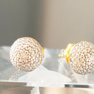 Pendientes - Pendientes de diamantes en plata de ley bañada en oro de 14 quilates. ENVÍO GRATIS