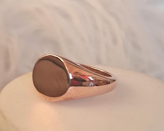 Signet (Large) Ring in Rose Gold Overlay Sterling Silver (Size Available)