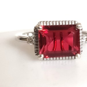 Anillo - Anillo de Cuarzo y Circón en Plata de Ley con Recubrimiento de Rodio 2.720 Ct. (Talla N) ENVÍO GRATIS