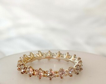 Simulated Diamond Eternity Band  (Size N) in Sterling Silver 3.564Ct.  FREE POSTAGE