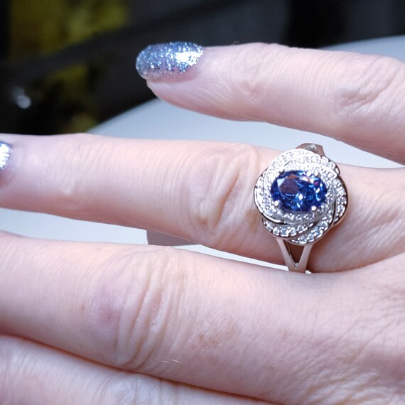 Simulated cheap tanzanite ring