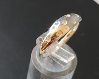 SWAROVSKI (Plejaden Stern) in platiniertem Sterlingsilber-Ring (Größe O)