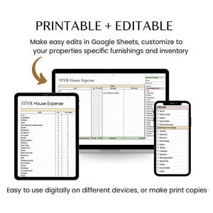 Airbnb Home Furnishing Checklist, Price Calculator, Short Term Rental, Airbnb Furniture List, Airbnb Rental Checklist, Google Sheet Template