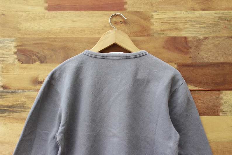 Vintage 90s Agnes B Paris Cardigan Gray Color Agnes B Paris Cardigan Snap Button Plain Color Woman Cardigan Top Shirt Woman Fleece Cotton