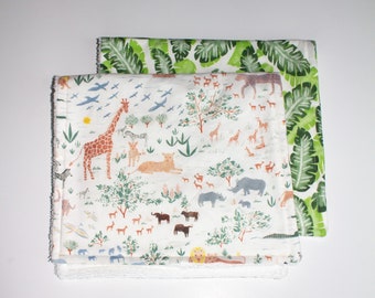 Safari baby gift, Burp cloths,  Baby shower gift, Burp cloths boy, Baby gift, Burp cloths girl, Animal baby gift