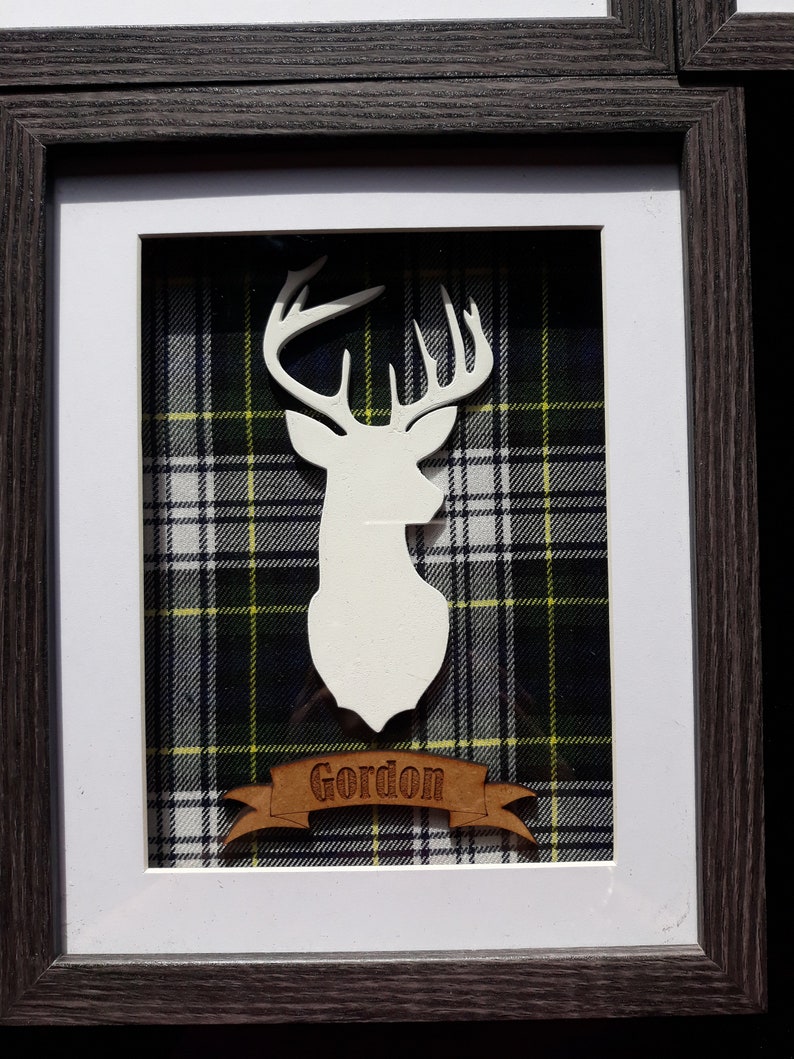 Tartan Clan Stag Frame Etsy UK