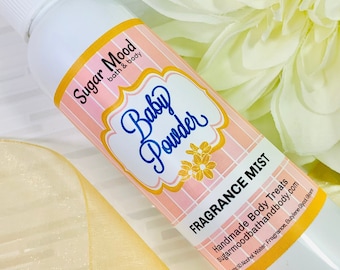 Baby Powder Fragrance Mist: Body Spray, Perfume, Sugar Mood Bath and Body