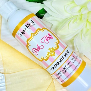 Pink Fluff Perfume, Fragrance Mist, Body Spray, Strawberry Marshmallow, Sugar Mood Bath and Body
