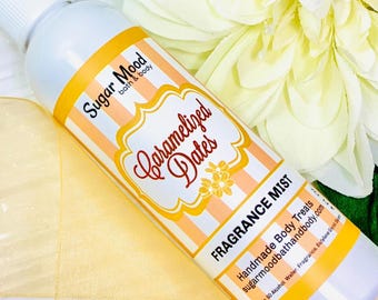 Caramelized Dates Fragrance Mist, Body Spray, Perfume, Sugar Mood Bath and Body