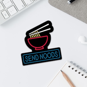 Send Noods - Holographic Vinyl Sticker