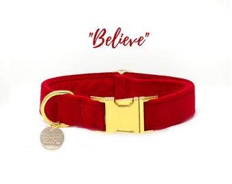 red velvet cat collar