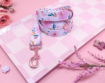 Spring Pink Floral Dog Leash | Bouquet Dog leash | Fall Dog Leash | Girl Dog Leash