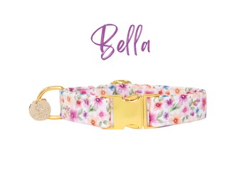 Fall Dog Collar, Floral Girl Dog Collar, Female Dog Collar, Custom Dog Collar, Small Dog Collar, handmade dog collar, XL Dog Collar | BELLA