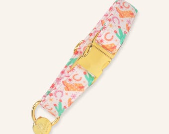 Western Cowgirl Boots Dog Collar, Handmade Martingale or Flat Dog Collar, HOWDY