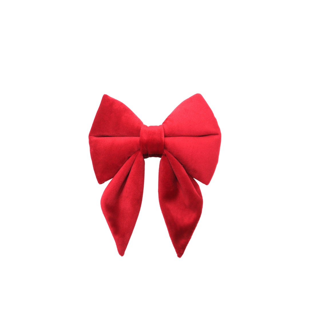 Christmas Red Velvet Dog Sailor Bows Holidays Pet Bowtie Etsy