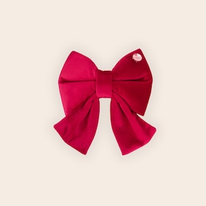 Roter Samthund Sailor Schleife | Luxus Urlaub Haustier Fliege | RUBIN