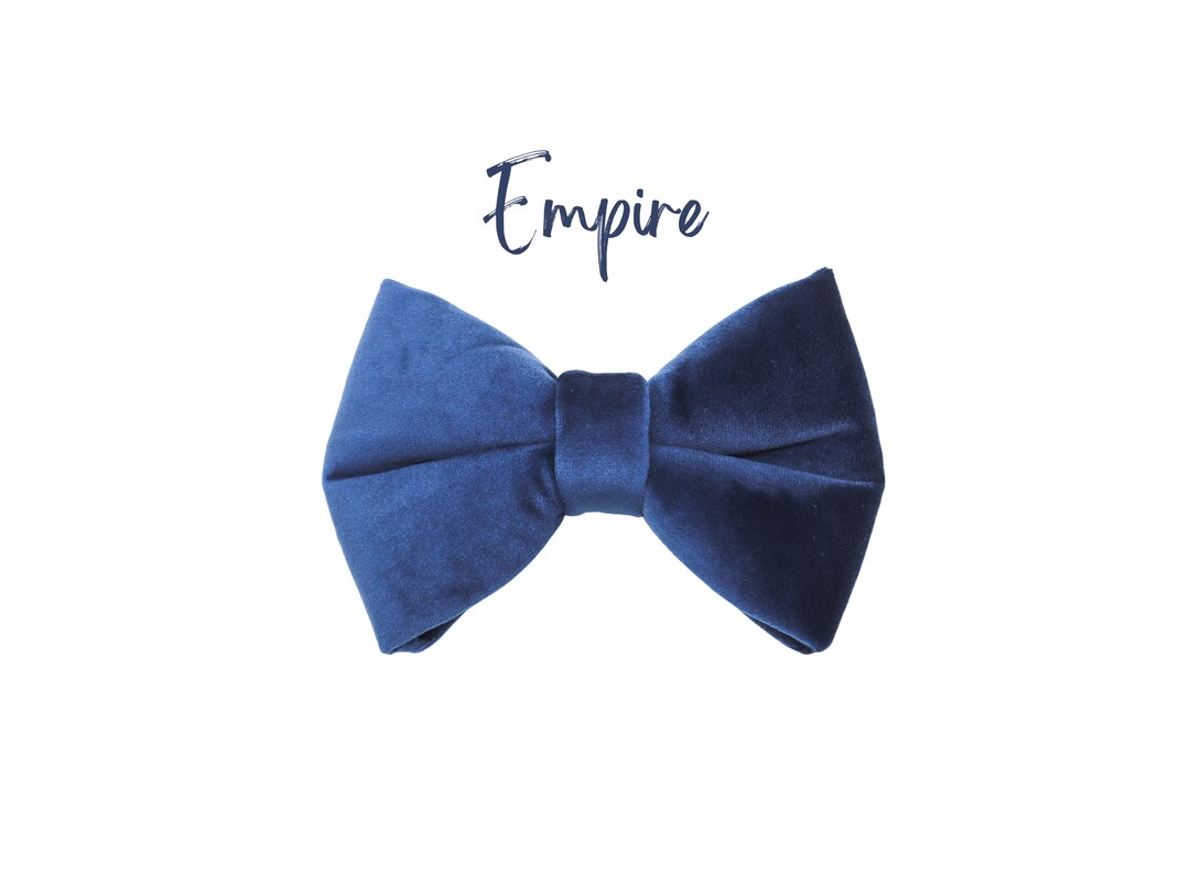 Navy Blue Velvet Dog Bowtie Over the Collar Holidays Puppy Etsy Hong Kong