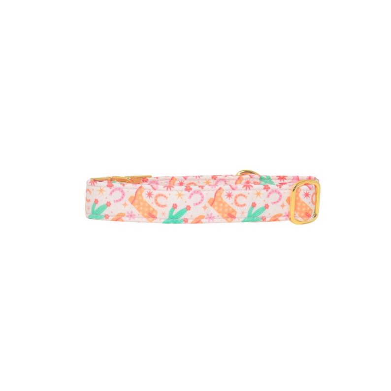 Hundhalsband med cowgirlstövlar, Groovy Western-hundhalsband, Martingale-optiskt hundhalsband, XL-hundhalsband, Bred hundhalsband, Unikt hundhalsband, | HOWDY! bild 3