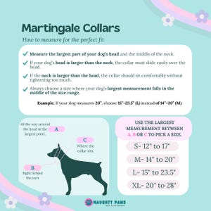 Blue Checkered Boy Dog Collar, Small Puppy Collar, Martingale opt, Retro Dog Collar, Large Girl Dog Collar, XL Dog Collar | SUPER TROUPER image 8