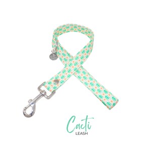 Cacti Dog Leash, Green Male Dog Leash, Traffic Dog Leash opt, Small Dog Leash, Custom Dog Leash -  CACTI