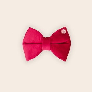Red Velvet Dog Bowtie Over the collar | Valentine’s Day Pet Clothing Love Dog Bows | Dog Mom Gifts | RUBY