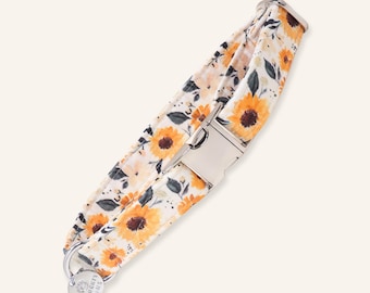 Sunflower Dog Collar, Floral Martingale or Buckle Collar, Handmade Pet Collar -SUMMERTIME