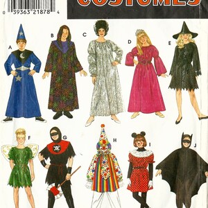 Simplicity 8285 1994 Children's Halloween Costumes Unisex Boys & Girls Sizes S M L Vintage Costume Sewing Pattern image 2