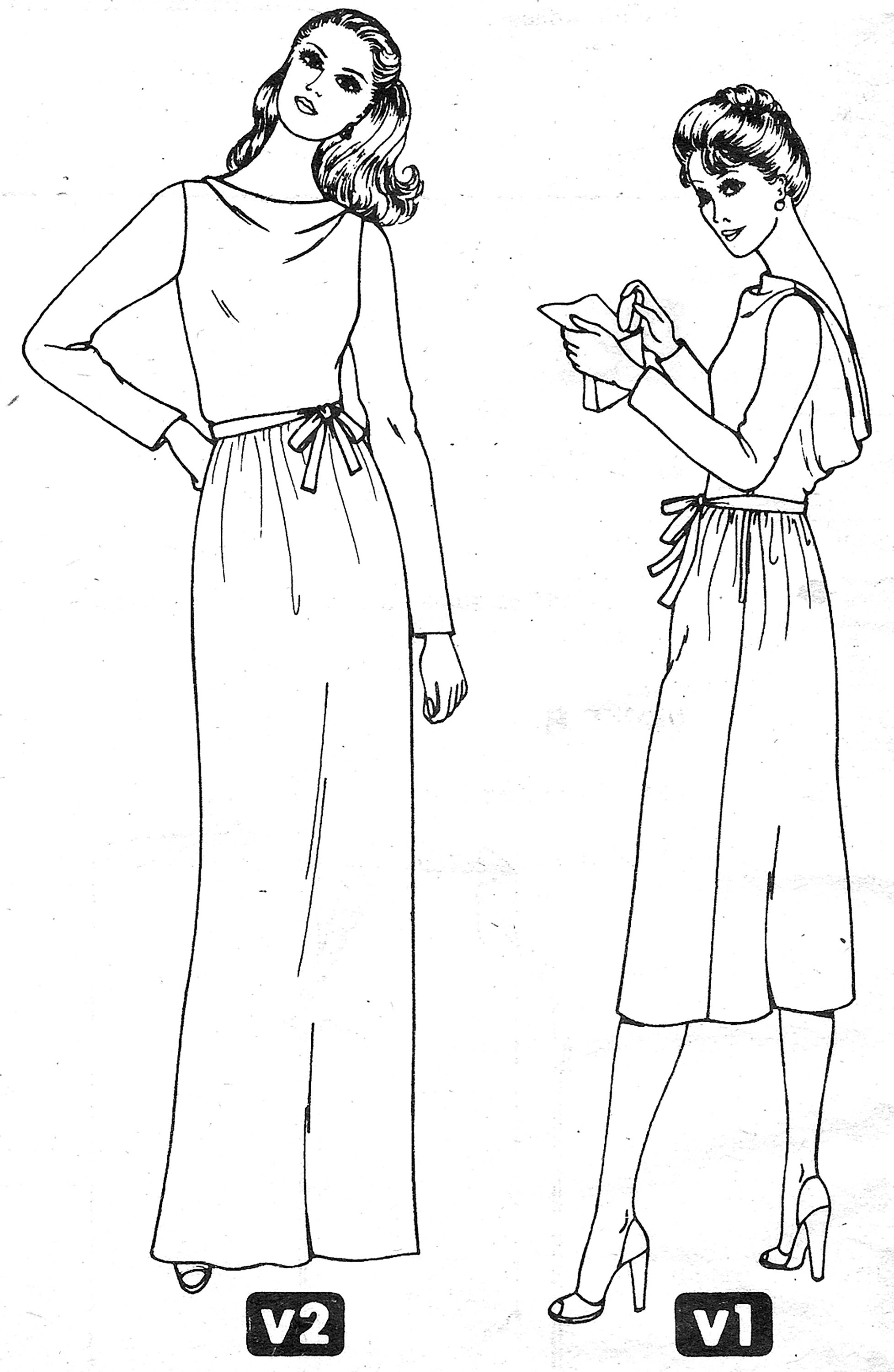 Sewing Simplicity 9190 1979 Backless Evening Dress Size 10 Vintage Sewing Pattern Craft Supplies