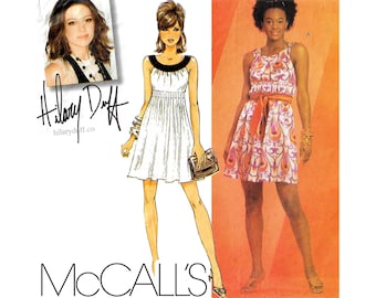McCall's M5618 2008 Hilary Duff Dress and Belt Women's Sizes 12 14 16 18 Sewing Pattern