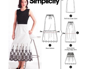 Simplicity K8929 2020 Pattern Hacking Skirt Women's Sizes XXS-XXL Sewing Pattern