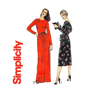 Simplicity 9190 1979 Backless Evening Dress Women&#39;s Size 10 Vintage Sewing Pattern