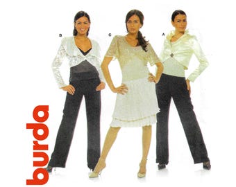 Burda 7987 2006 Cropped Jacket Sizes 8 10 12 14 16 Sewing Burda 7987 2006 Cropped Jacket Sizes 8 10 12 14 16 Sewing