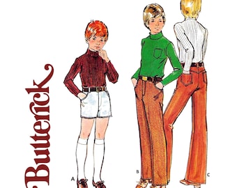 Butterick 6327 1971 Boys Trousers/Pants & Shorts Child Size 4 Vintage Sewing Pattern