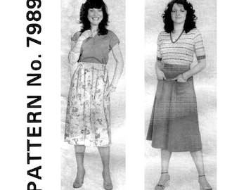People's Friend 7989 1980s Two Skirts Women's Size 12/65cm Waist Vintage Sewing Pattern