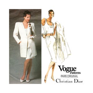 Vogue Paris Original Christian Dior 1867 1987 Statement Jacket, Top & Skirt Women's Size 10 Vintage Designer Sewing Pattern