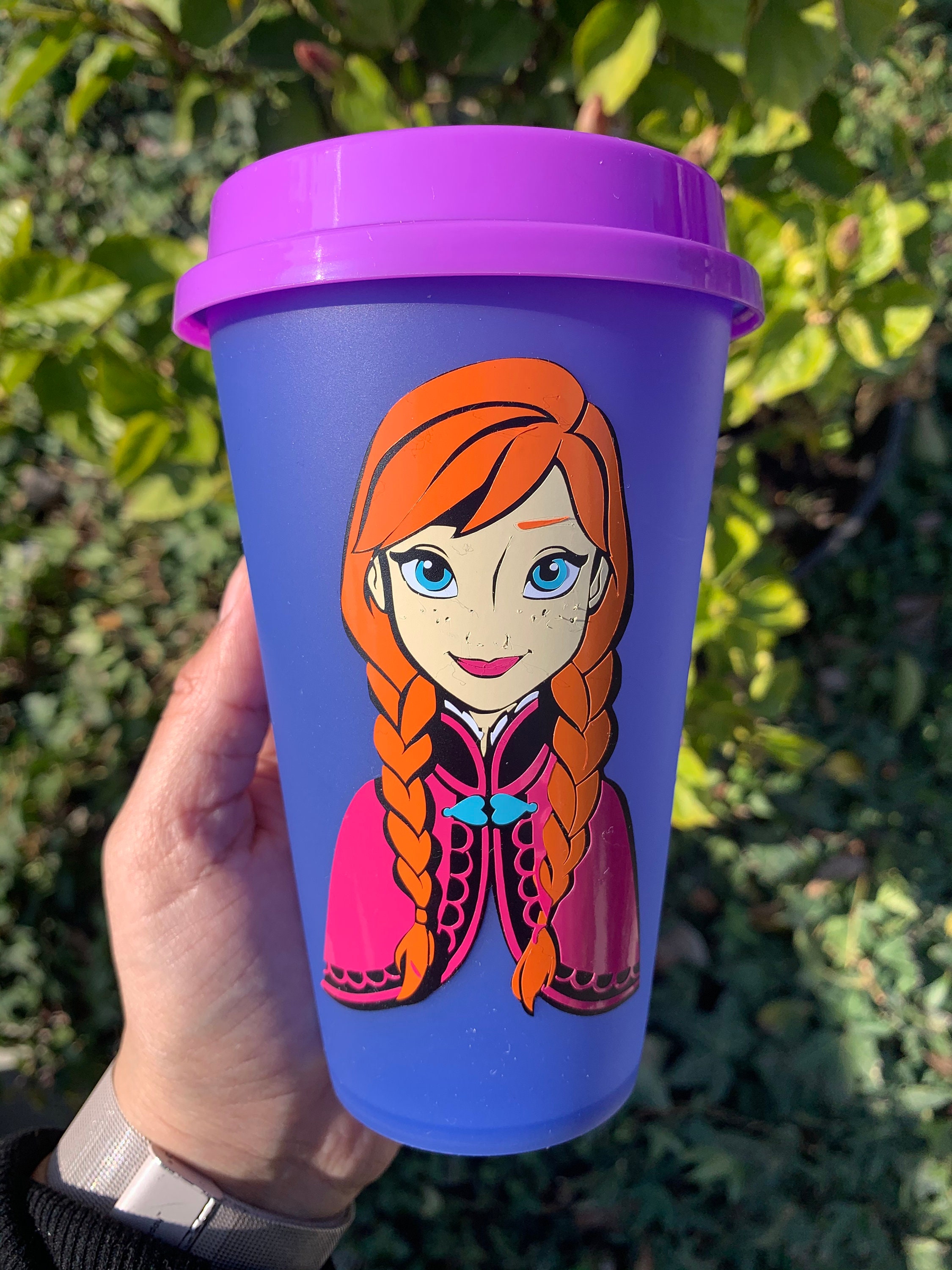Custom Anna inspired color changing cup frozen kids cups | Etsy
