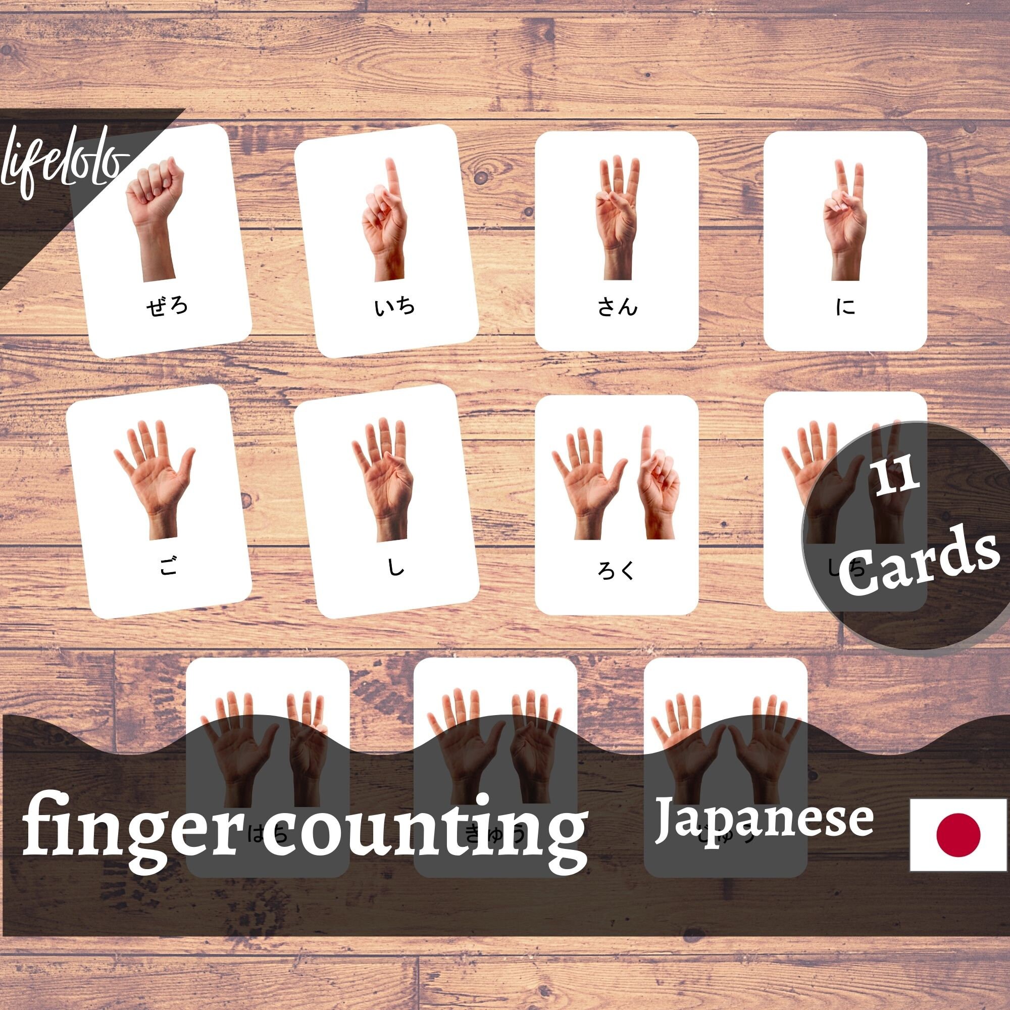 JAPANESE Numbers Counting Flashcards Learn Japanese Toddler | Etsy