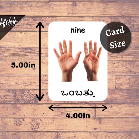 kannada numbers counting flashcards learn kannada toddler etsy denmark