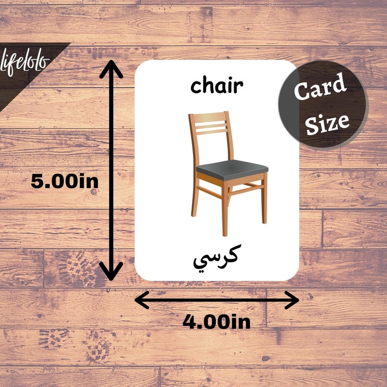 Household Items ARABIC Flash Cards Bilingual Cards Etsy