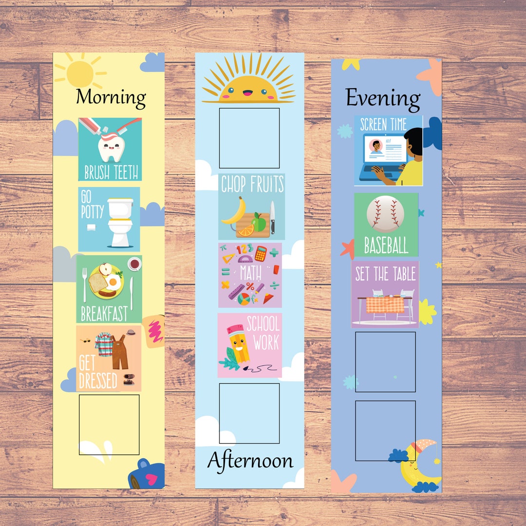Daily Routine Charts Printable | Kids Daily Task Printable | Activities ...