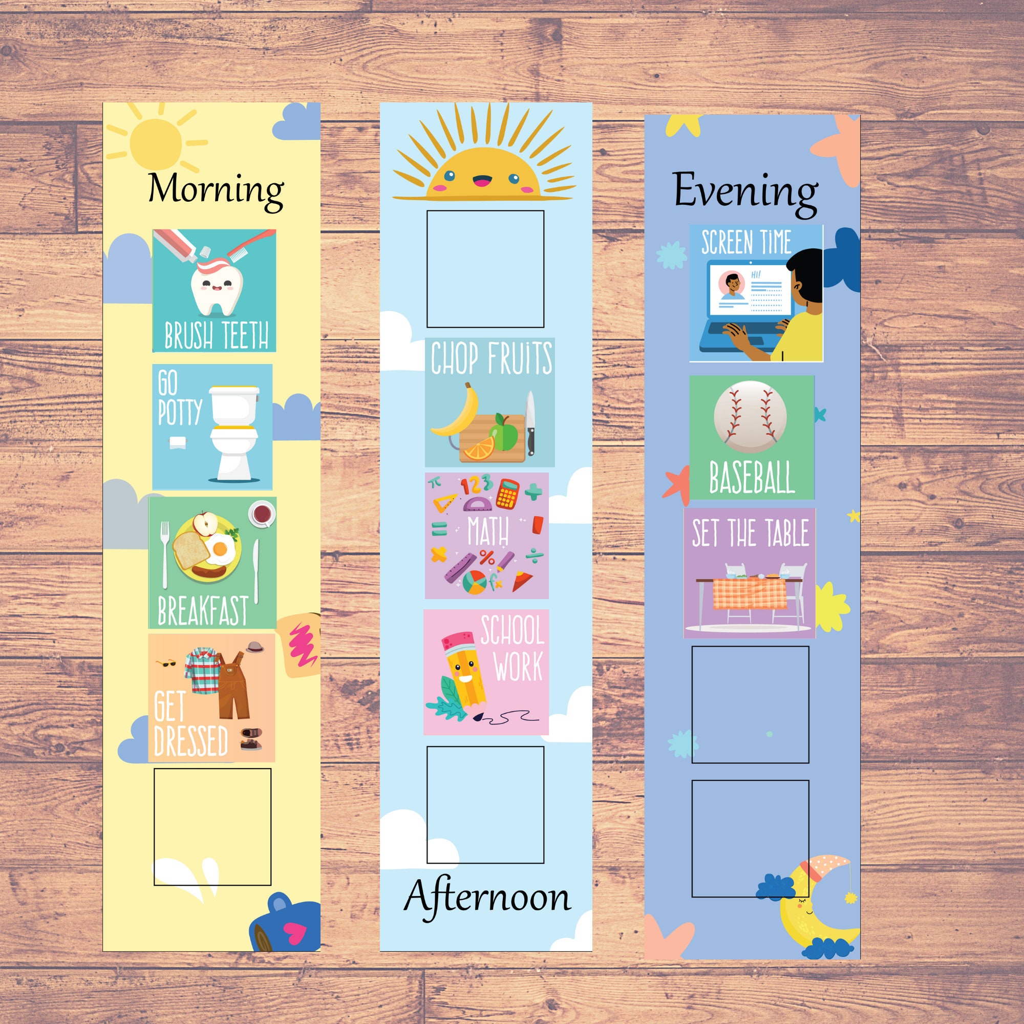 Daily Routine Charts Printable Kids Daily Task Printable - Etsy Canada