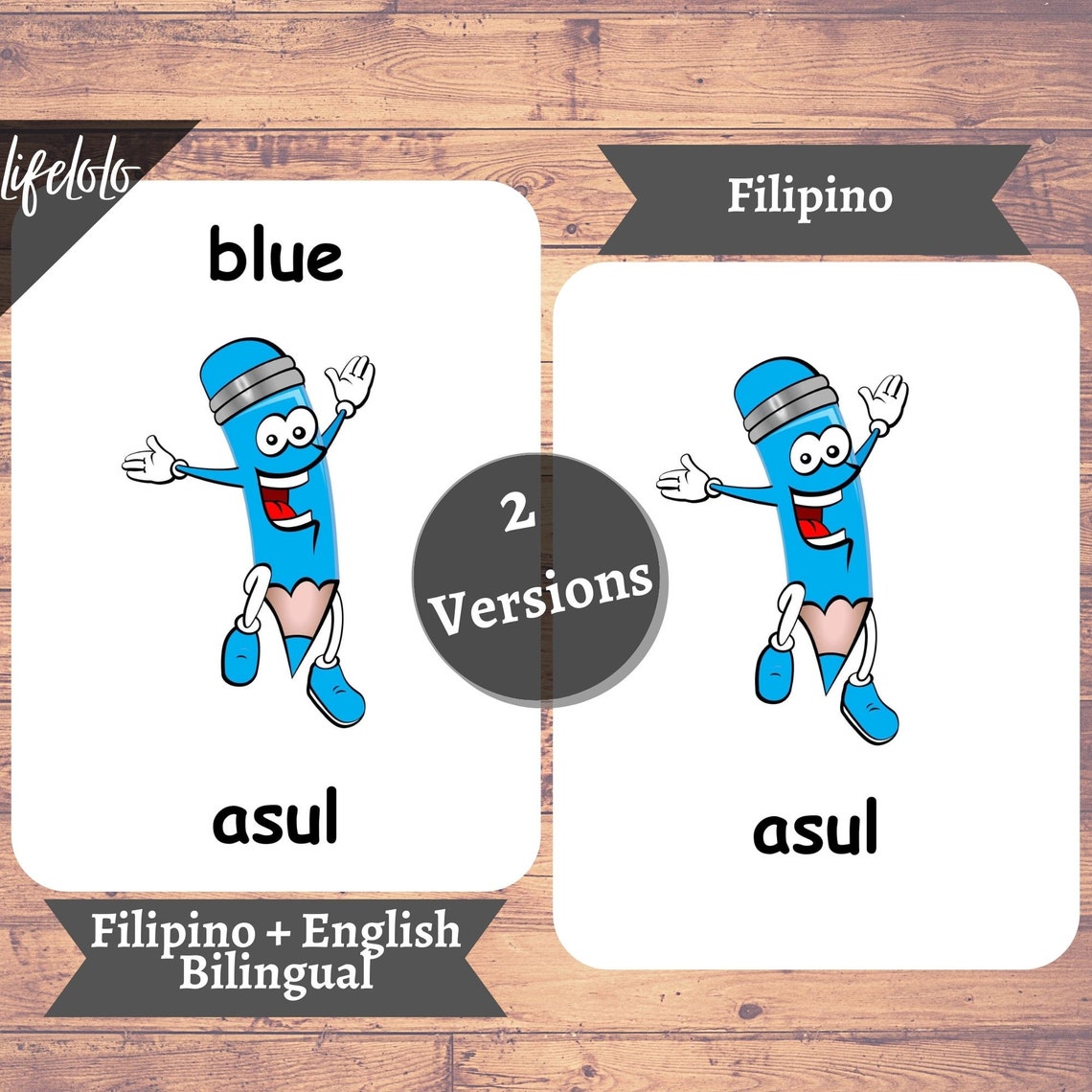 Colors FILIPINO Version - English Bilingual Cards | 12 Filipino Flash ...