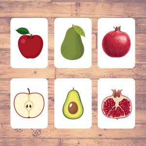 Fruit binnen en buiten (54 kaarten) - Sorteerkaarten | Montessori | Thuisonderwijs | Educatief - Digitale download