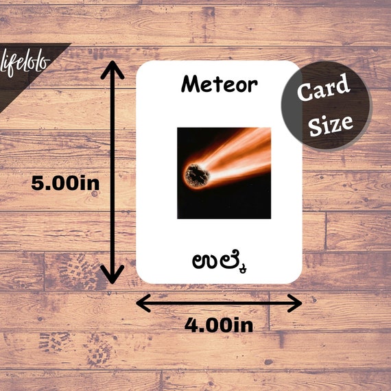 Solar System KANNADA Flash Cards Montessori Cards 