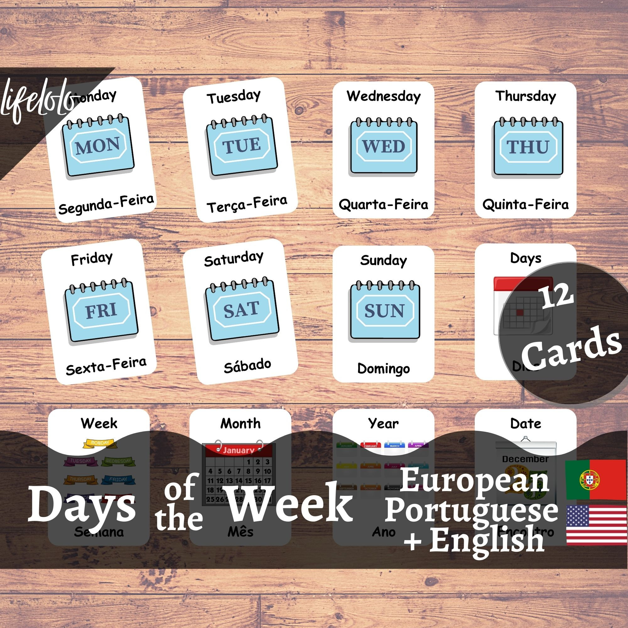 Days of the Week in Portuguese - Dias da semana em português 