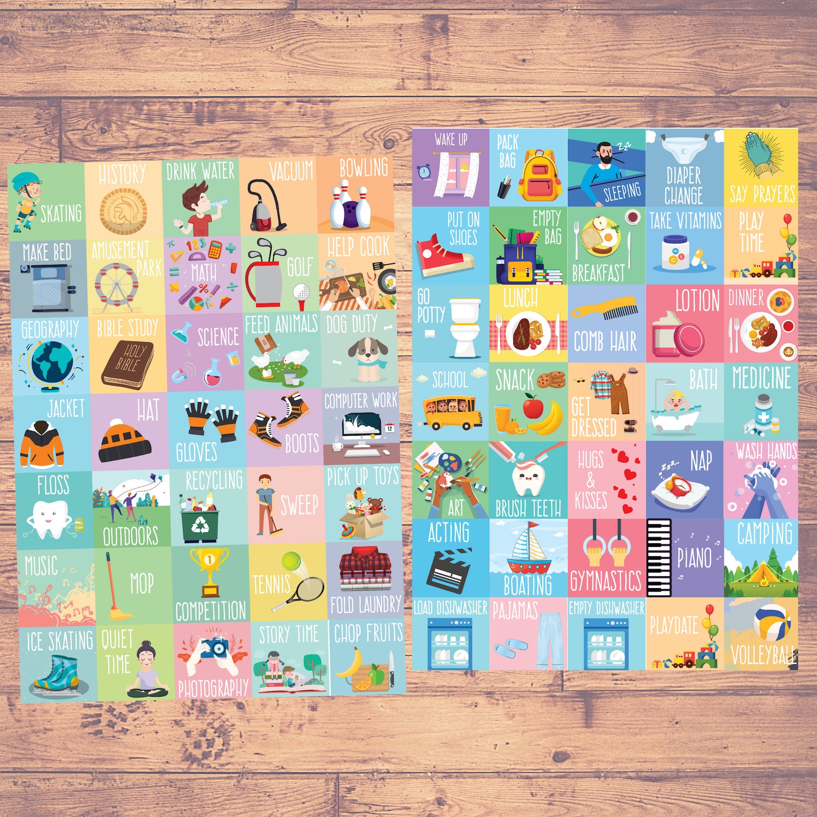 Daily Routine Charts Printable | Kids Daily Task Printable | Activities ...