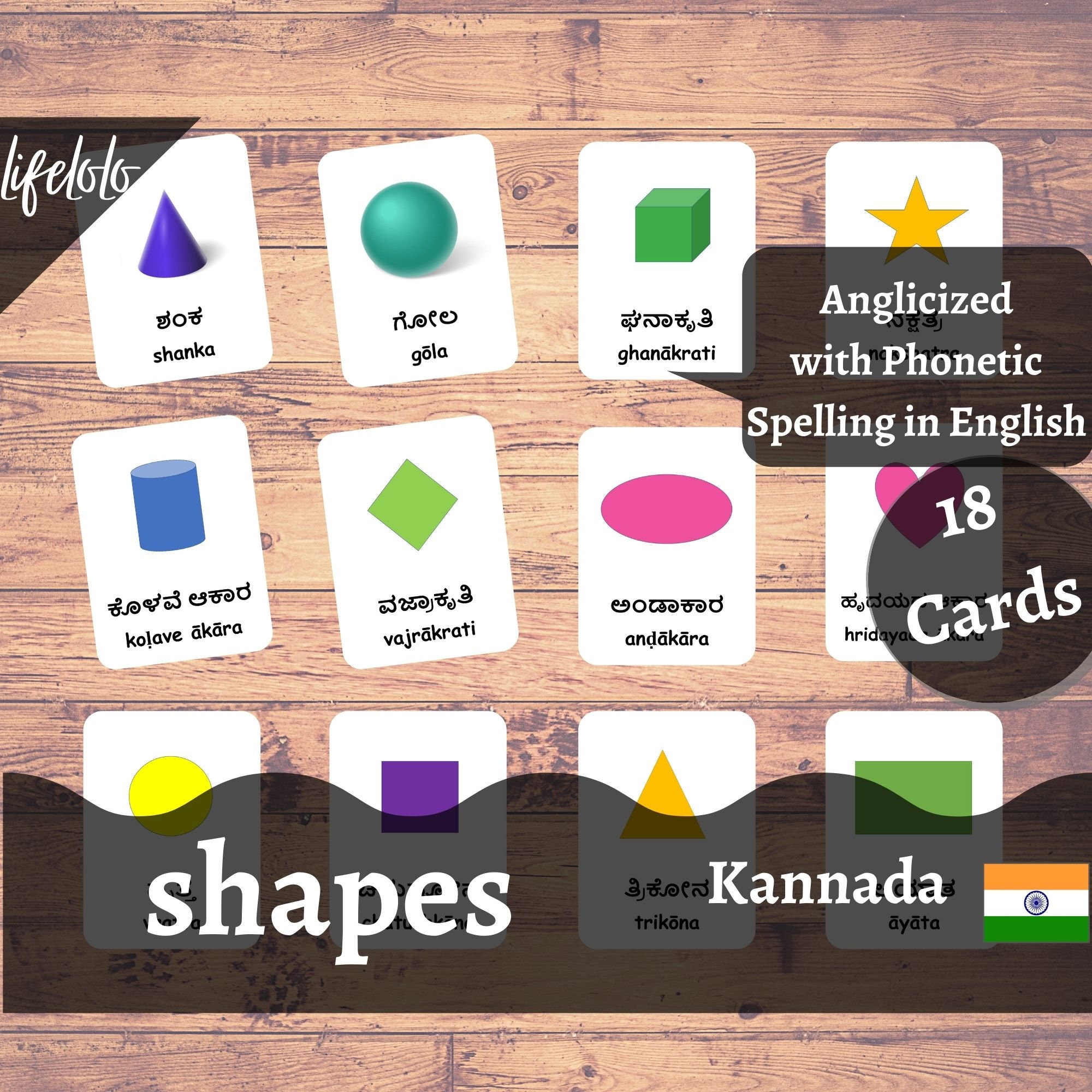 Shapes KANNADA Flash Cards | English Bilingual Cards | Geometric Shapes |  Shapes Flash Cards | Kannada Flash Cards - Printable Download - Etsy, image size:2000x2000