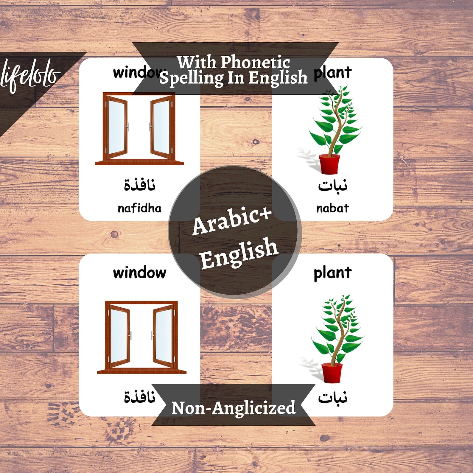 Household Items ARABIC Flash Cards Bilingual Cards Etsy